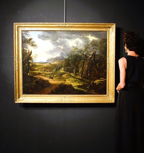 "Landscape with shepherd and herds" (The arrival of the storm)